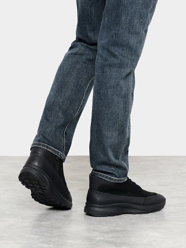 Ботинки мужские зимние, цвет черный, натуральная кожа/натуральный спилок M1782078M | 8