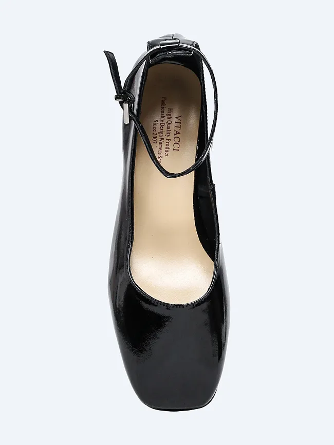 Балетки женские всесезонные, цвет черный, натуральная кожа и полимерные материалы 1849760 | 4