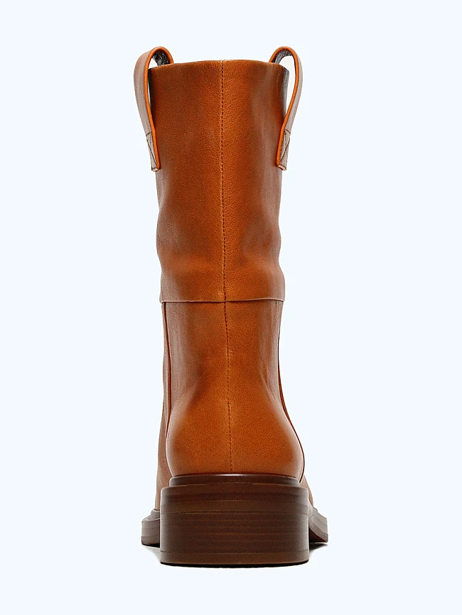 Полусапоги 496387 женские цвет рыжий, натуральная кожа 496387 | 5