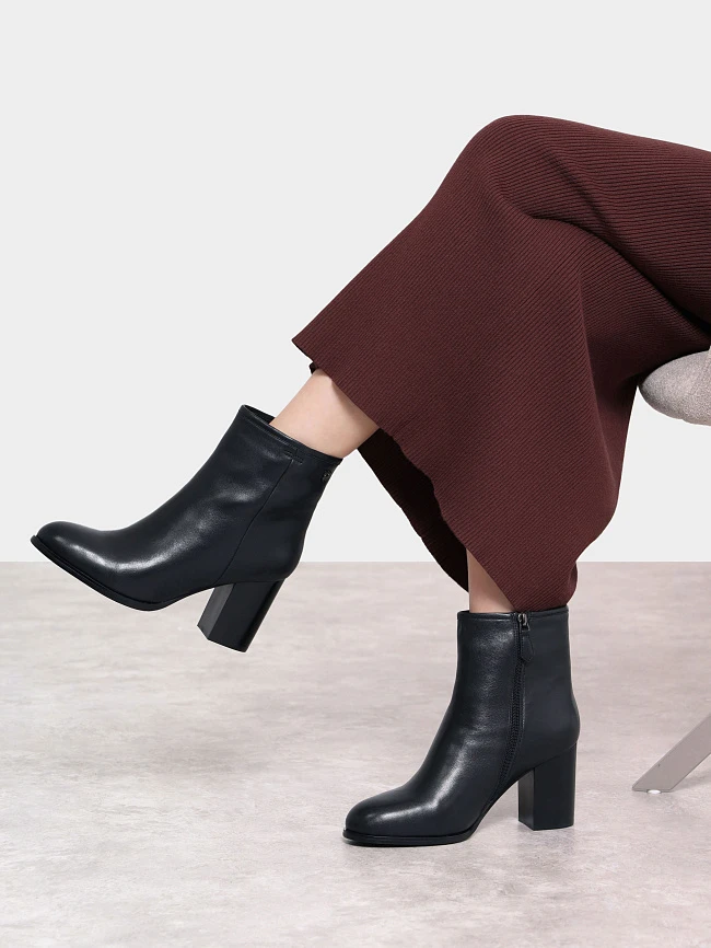 Полусапоги женские зимние, цвет черный, натуральная кожа 1730120M | 11