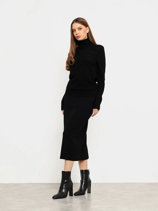 Ботильоны женские всесезонные, цвет черный, натуральная кожа 1494759 | 8