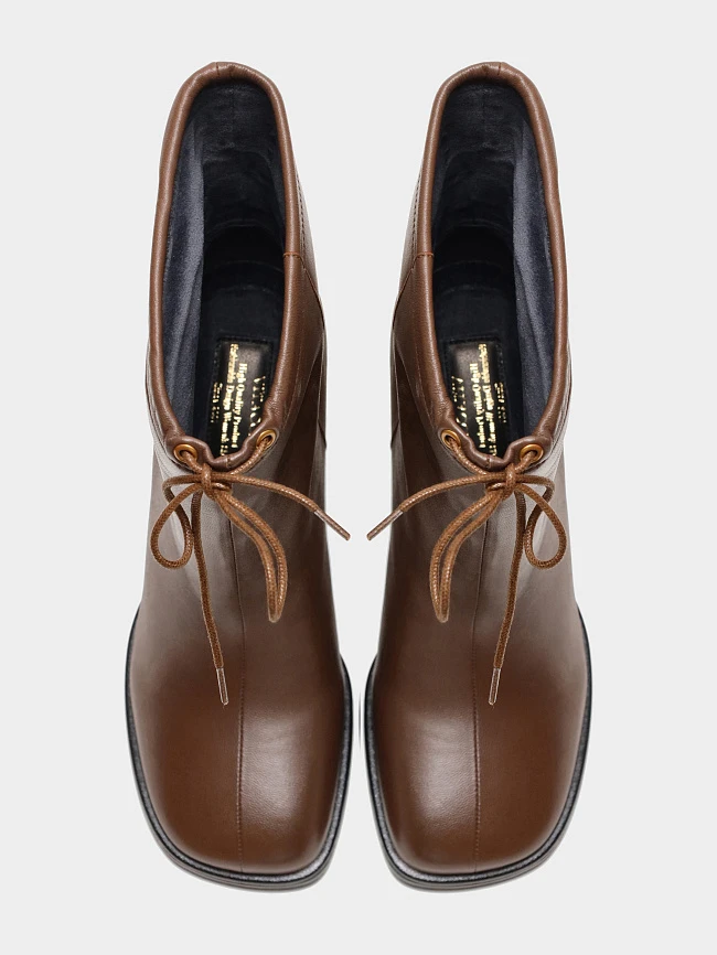 Полусапоги женские всесезонные, цвет коричневый, натуральная кожа 1731205 | 5