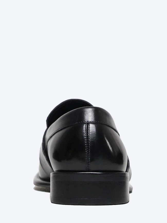 Лоферы мужские всесезонные, цвет черный, натуральная кожа M1022750 | 1