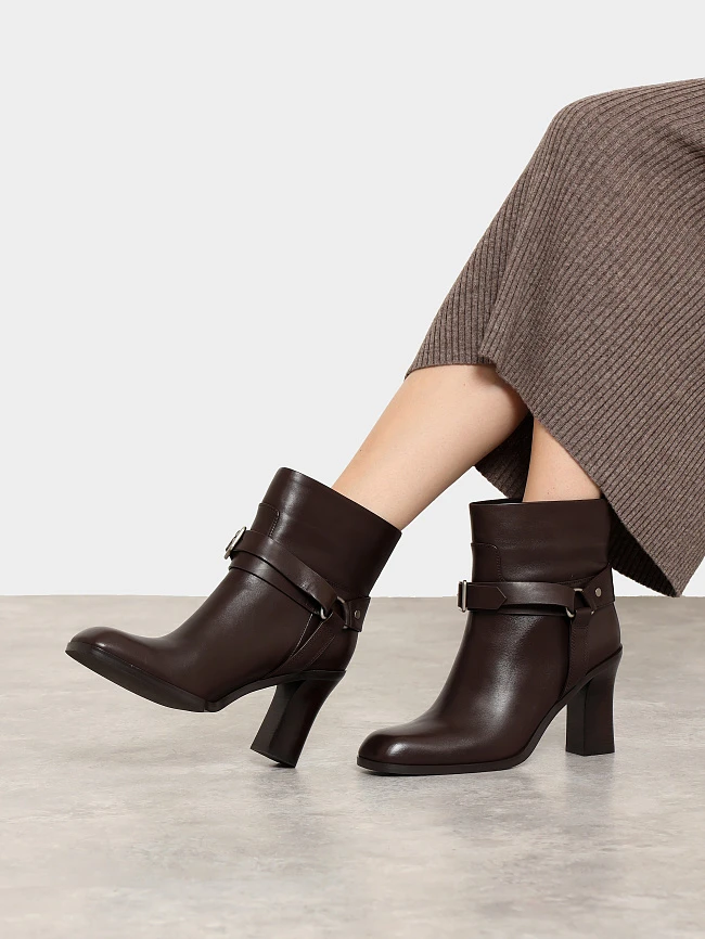 Ботильоны женские всесезонные, цвет коричневый, натуральная кожа 1494541 | 7