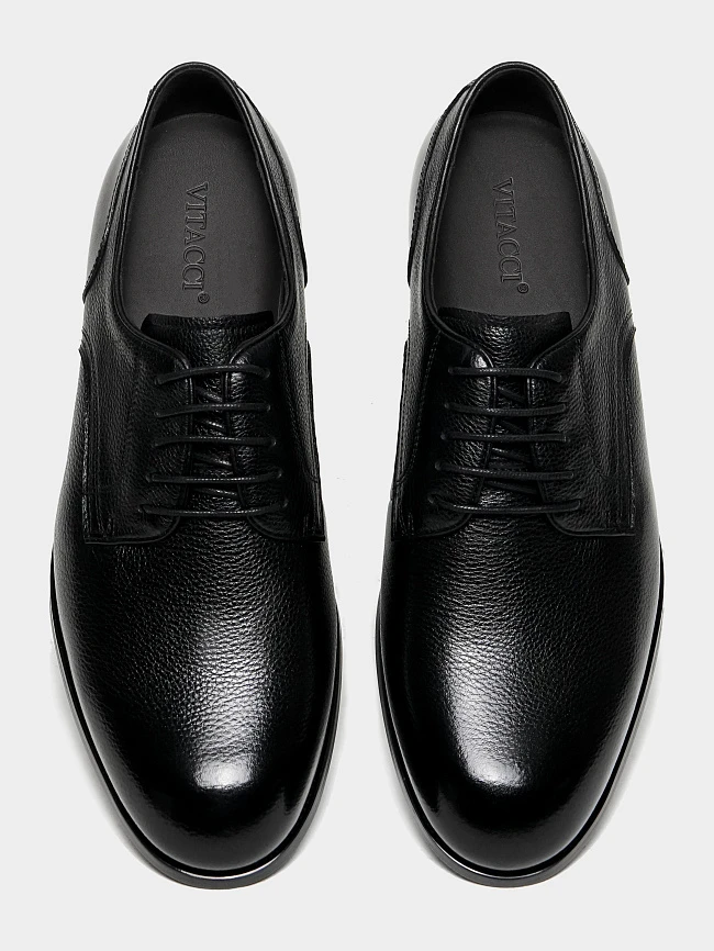 Полуботинки мужские всесезонные, цвет черный, натуральная кожа M262229 | 4