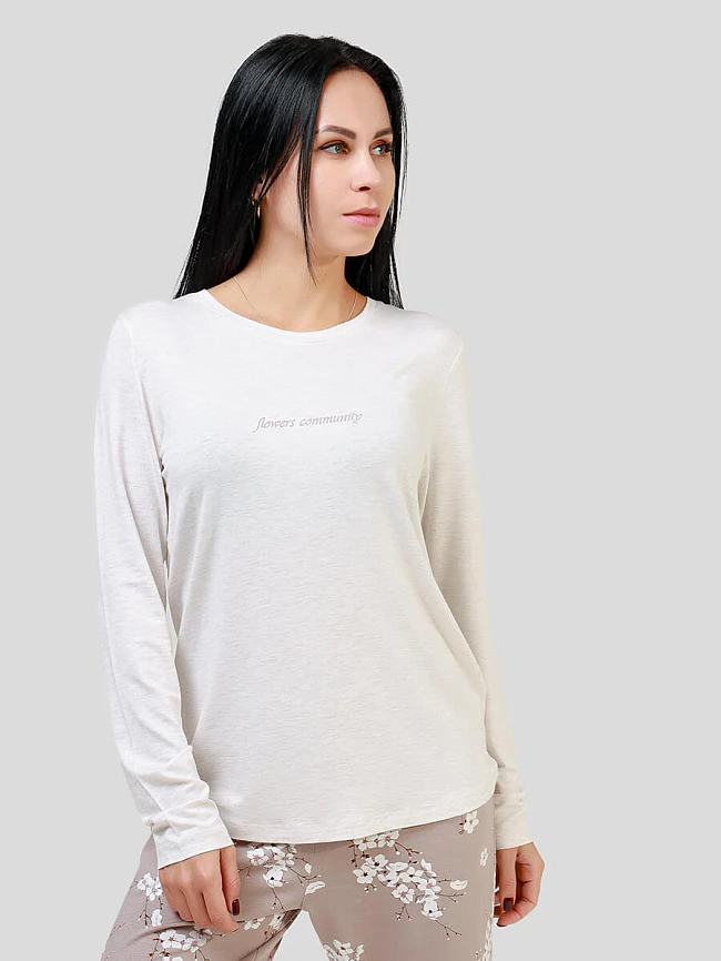 Пижама (джемпер+брюки) женские всесезонные PYJ2222-02 | 5