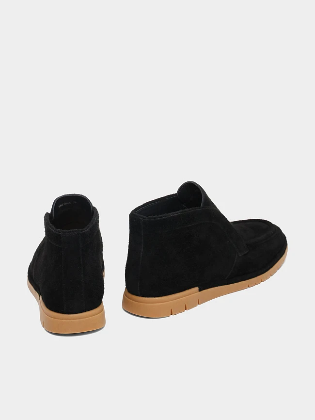 Лоферы женские демисезонные, цвет черный, натуральный спилок 1821545 | 3