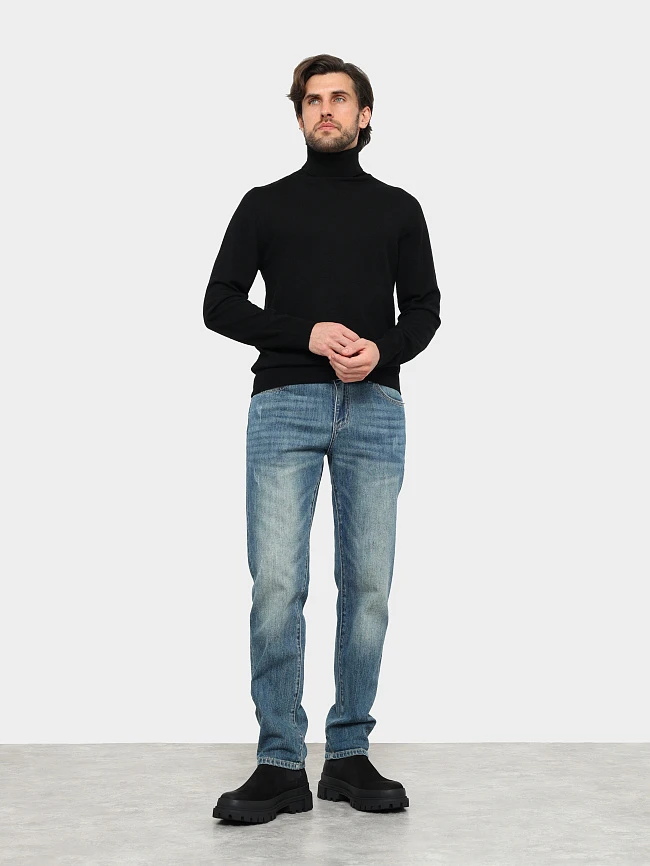 Ботинки мужские демисезонные, цвет черный, натуральный нубук M1023014 | 12