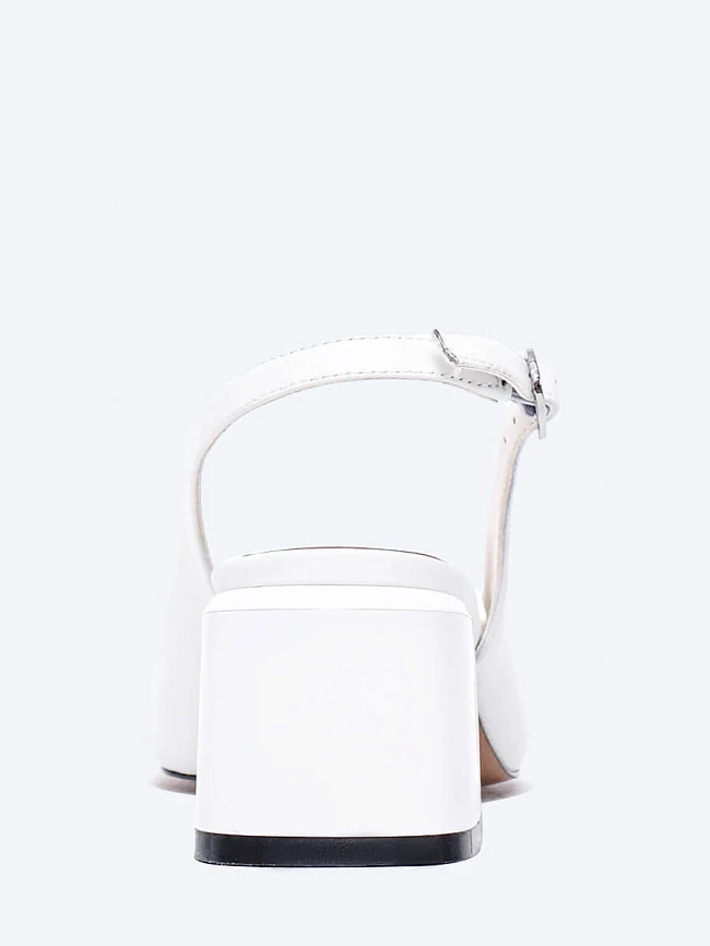 Туфли женские летние, цвет белый, натуральная кожа и полимерные материалы 1849962 | 5