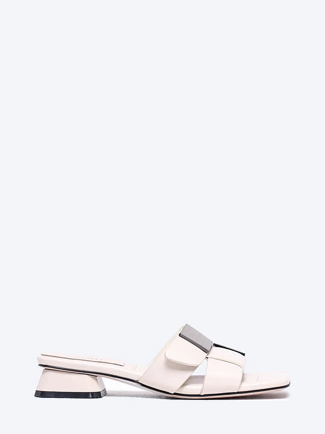 Сабо женские летние, цвет молочный, натуральная кожа и полимерные материалы 7210234 | 2