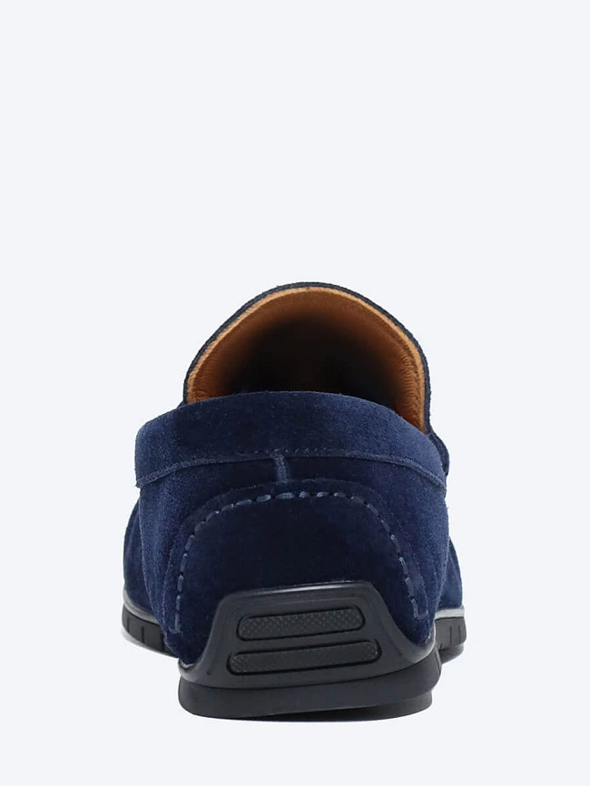 Мокасины мужские демисезонные, цвет синий, натуральный спилок M80920 | 5