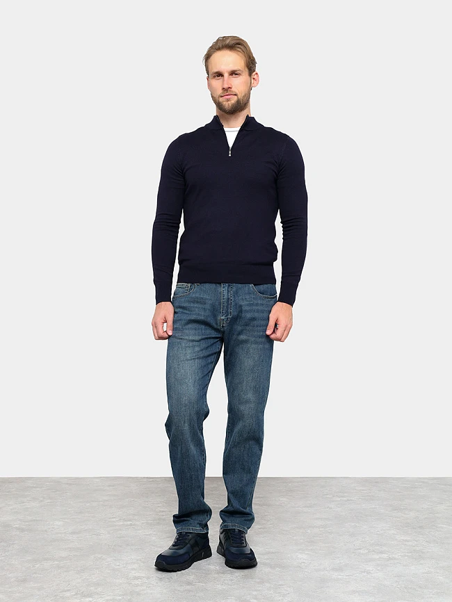 Кроссовки мужские демисезонные, цвет синий, натуральная кожа/натуральный спилок M1782056-1 | 9