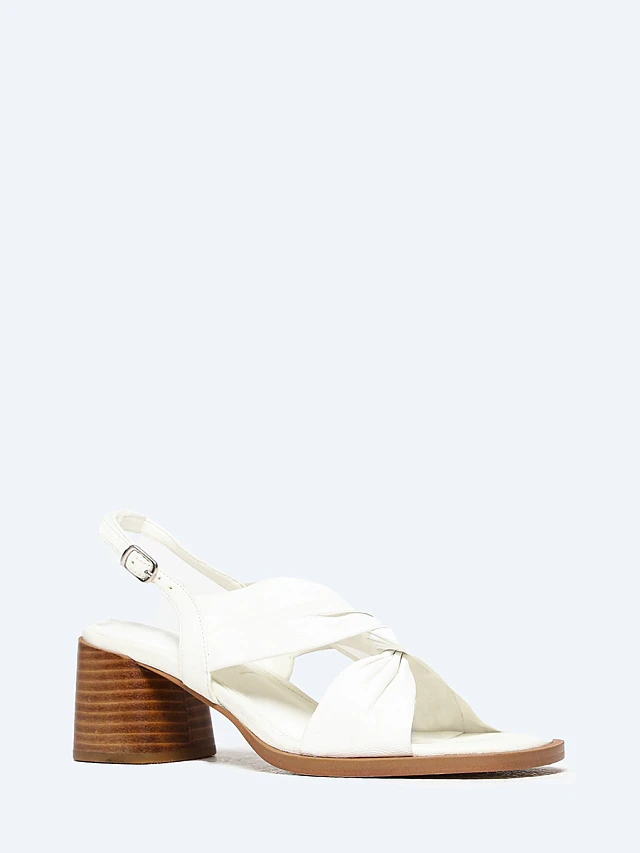 Босоножки женские летние, цвет молочный, натуральная кожа 641952 | 1