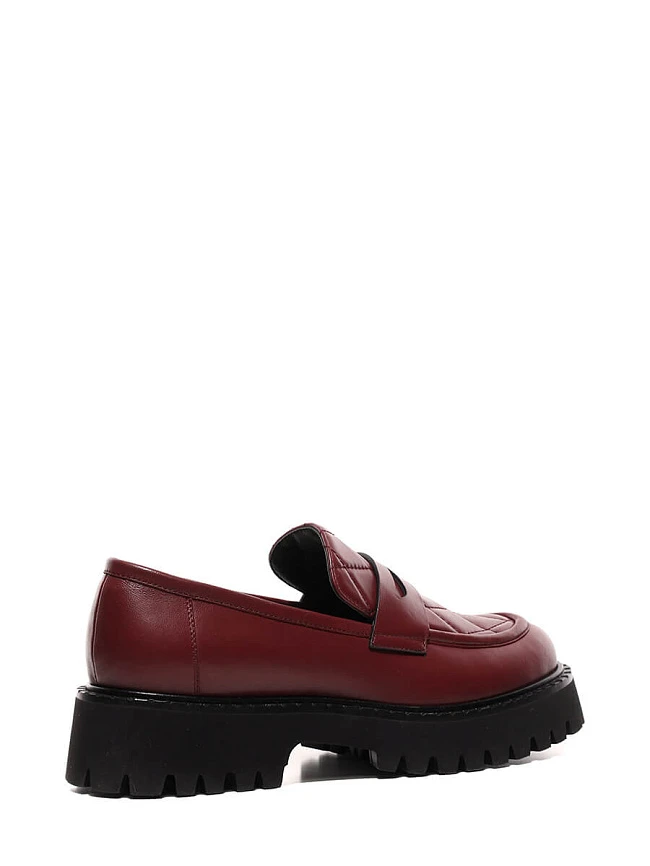 Лоферы 943617 женские цвет бордовый, натуральная кожа 943617          | 3
