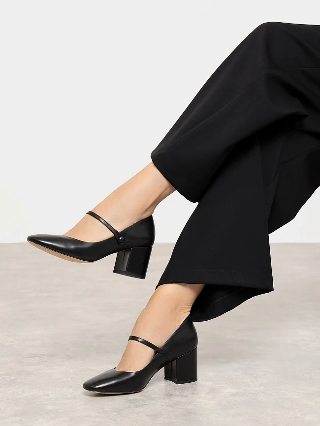 Туфли женские всесезонные, цвет черный, натуральная кожа 497272 | 7