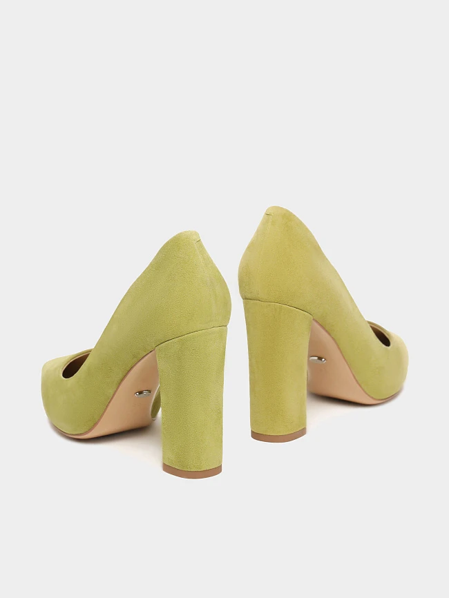 Туфли женские всесезонные, цвет салатовый, натуральный велюр 494534 | 4