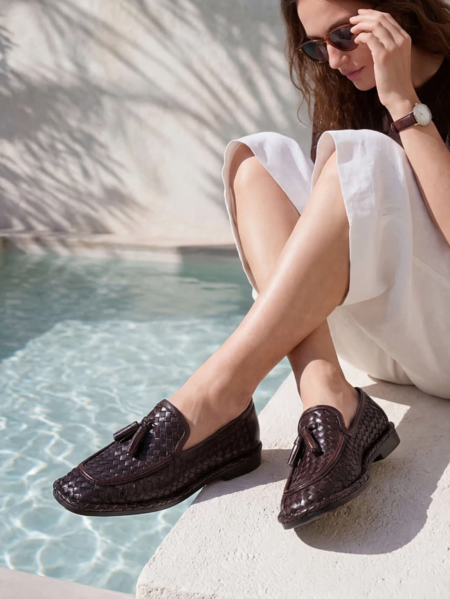 Лоферы женские всесезонные, цвет коричневый, натуральная кожа 1821793 | 7