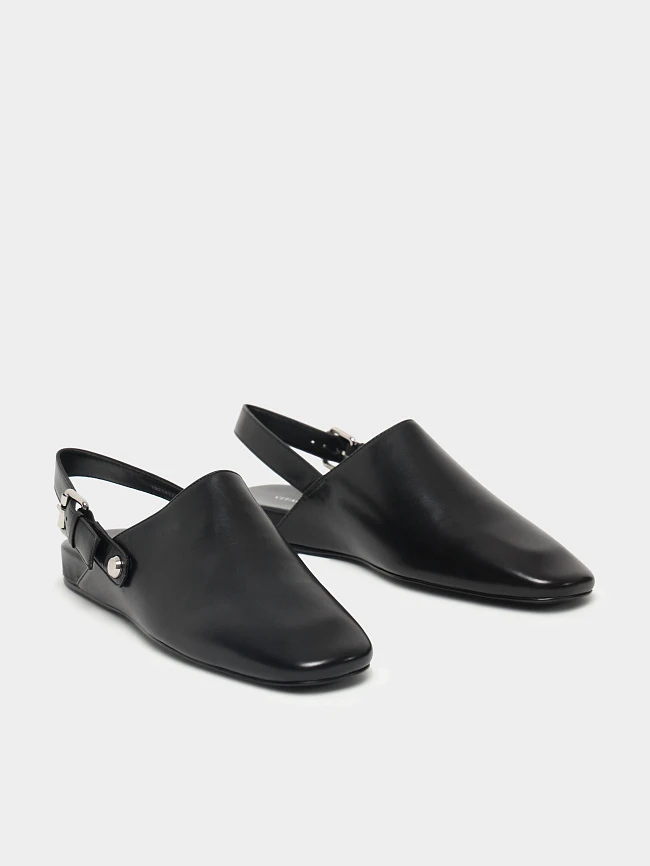 Туфли женские летние, цвет черный, натуральный велюр 1821477 | 3