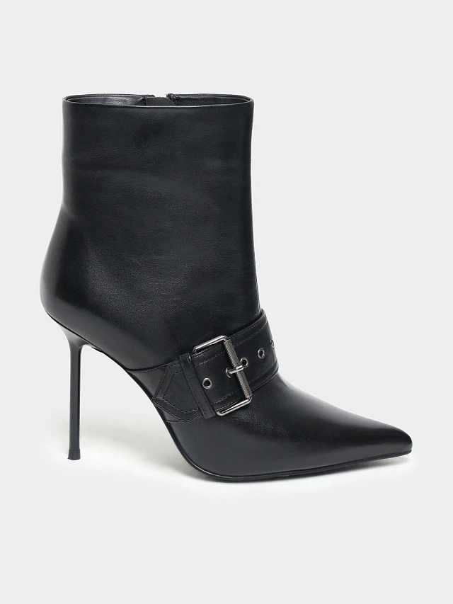 Полусапоги женские демисезонные, цвет черный, натуральная кожа 1493728 | 1