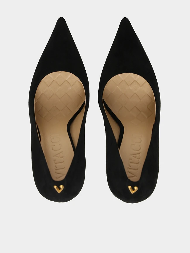 Туфли женские всесезонные, цвет черный, натуральный велюр 1493600 | 5