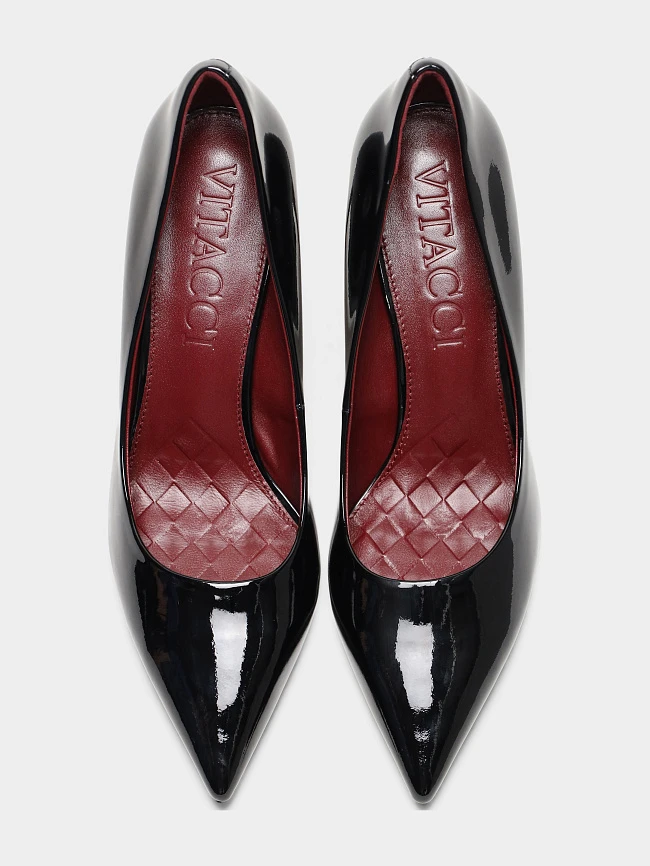 Туфли женские всесезонные, цвет черный, натуральная лаковая кожа 497321 | 5