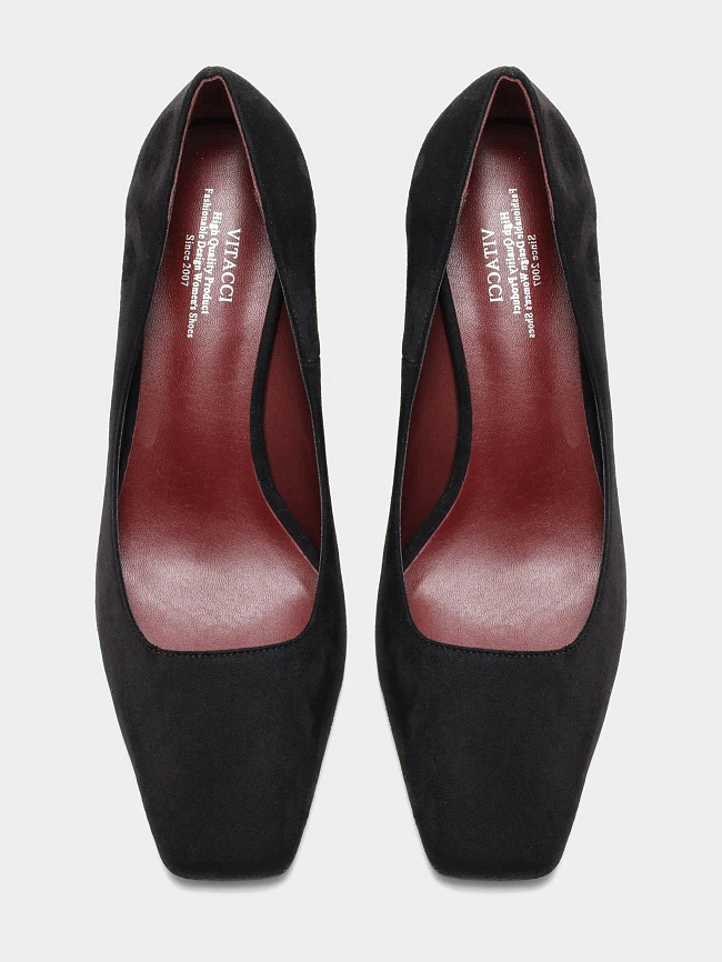 Туфли женские всесезонные, цвет черный, искусственный велюр 6550363-2 | 4