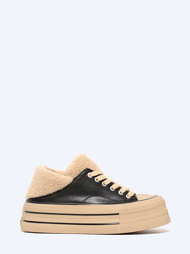 Кеды женские демисезонные, цвет черный, искусственная кожа 3630319 | 2