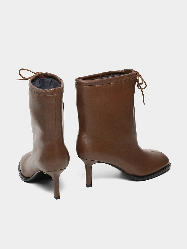 Полусапоги женские всесезонные, цвет коричневый, натуральная кожа 1731205 | 4