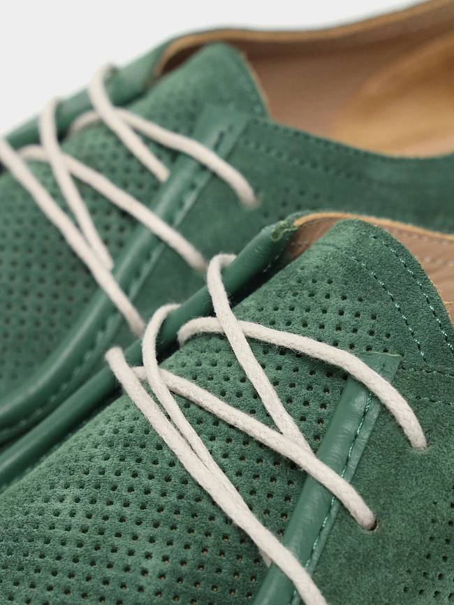 Полуботинки женские демисезонные, цвет зеленый, натуральный спилок 136444 | 7