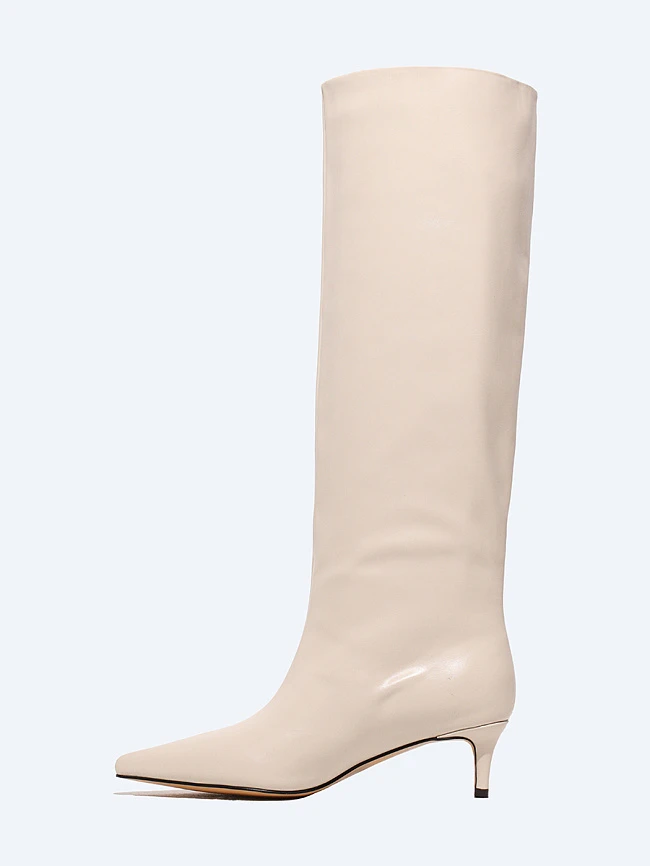 Сапоги женские демисезонные, цвет молочный, натуральная кожа 6550307 | 3