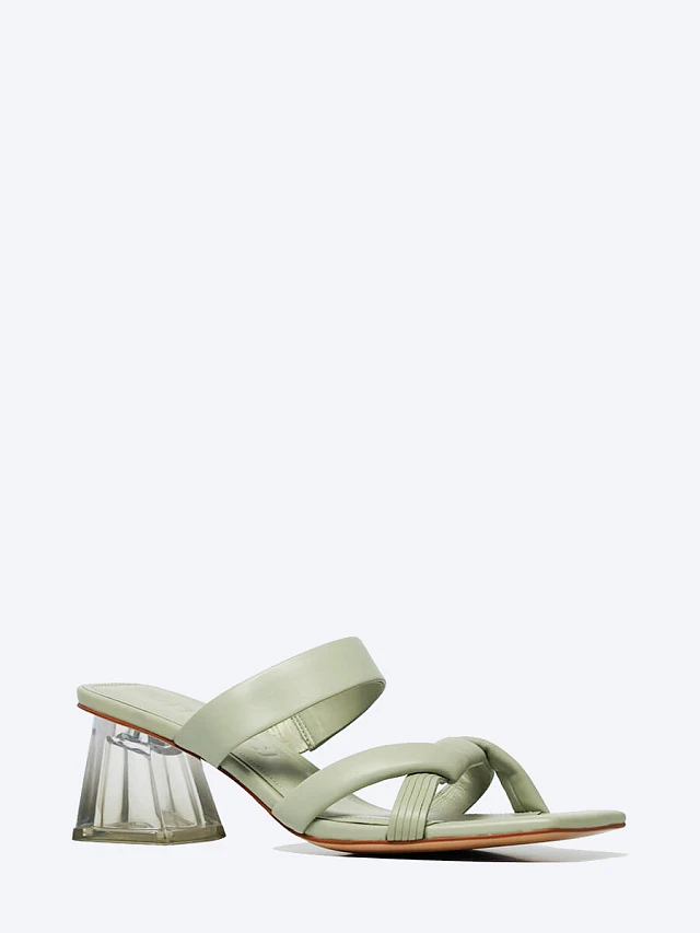 Сабо женские летние, цвет зеленый, натуральная кожа 1820012 | 1