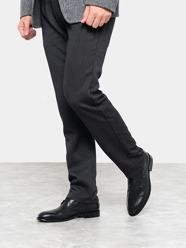 Полуботинки мужские всесезонные, цвет черный, натуральная кожа M1781835-1 | 6