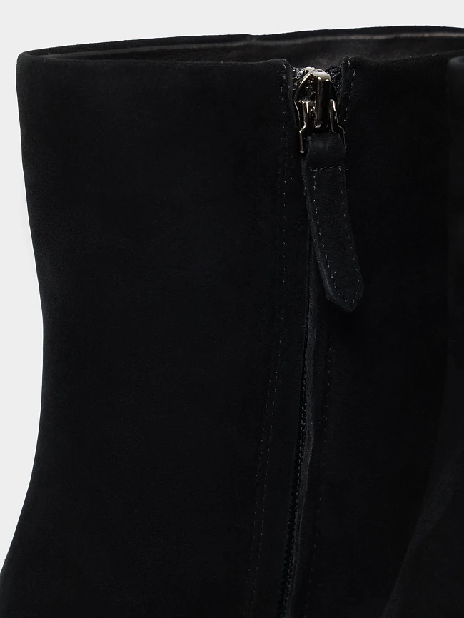 Полусапоги женские демисезонные, цвет черный, натуральный велюр 495611 | 5