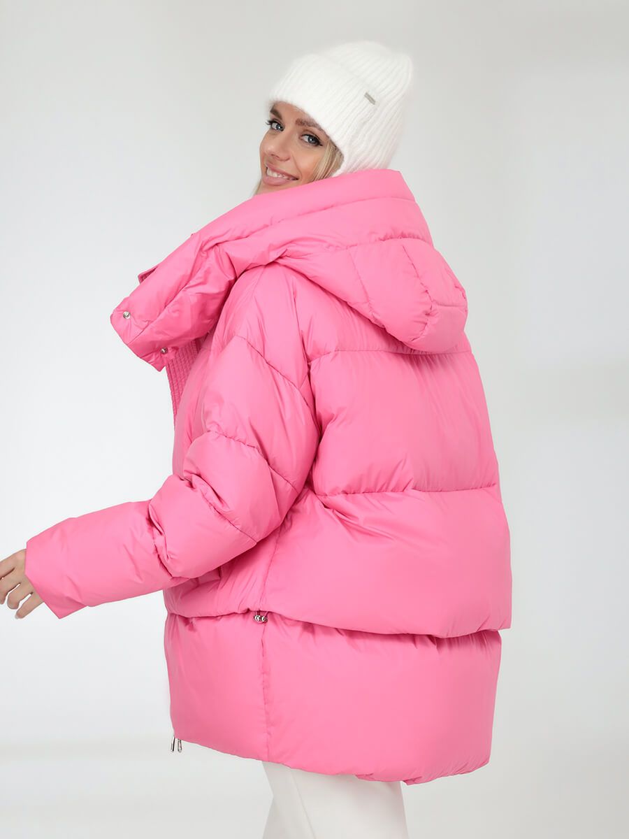 CLA248-14 Куртка женская розовый+100% полиэстер