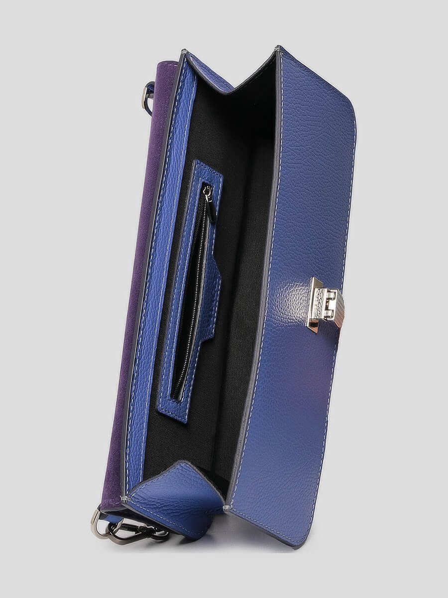 DB0097-16 Сумка женский фиолетовый+натуральная кожа