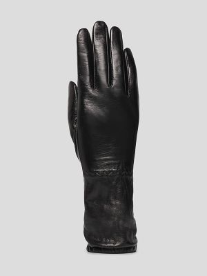 GL22015-01 Перчатки женский черный+натуральная кожа