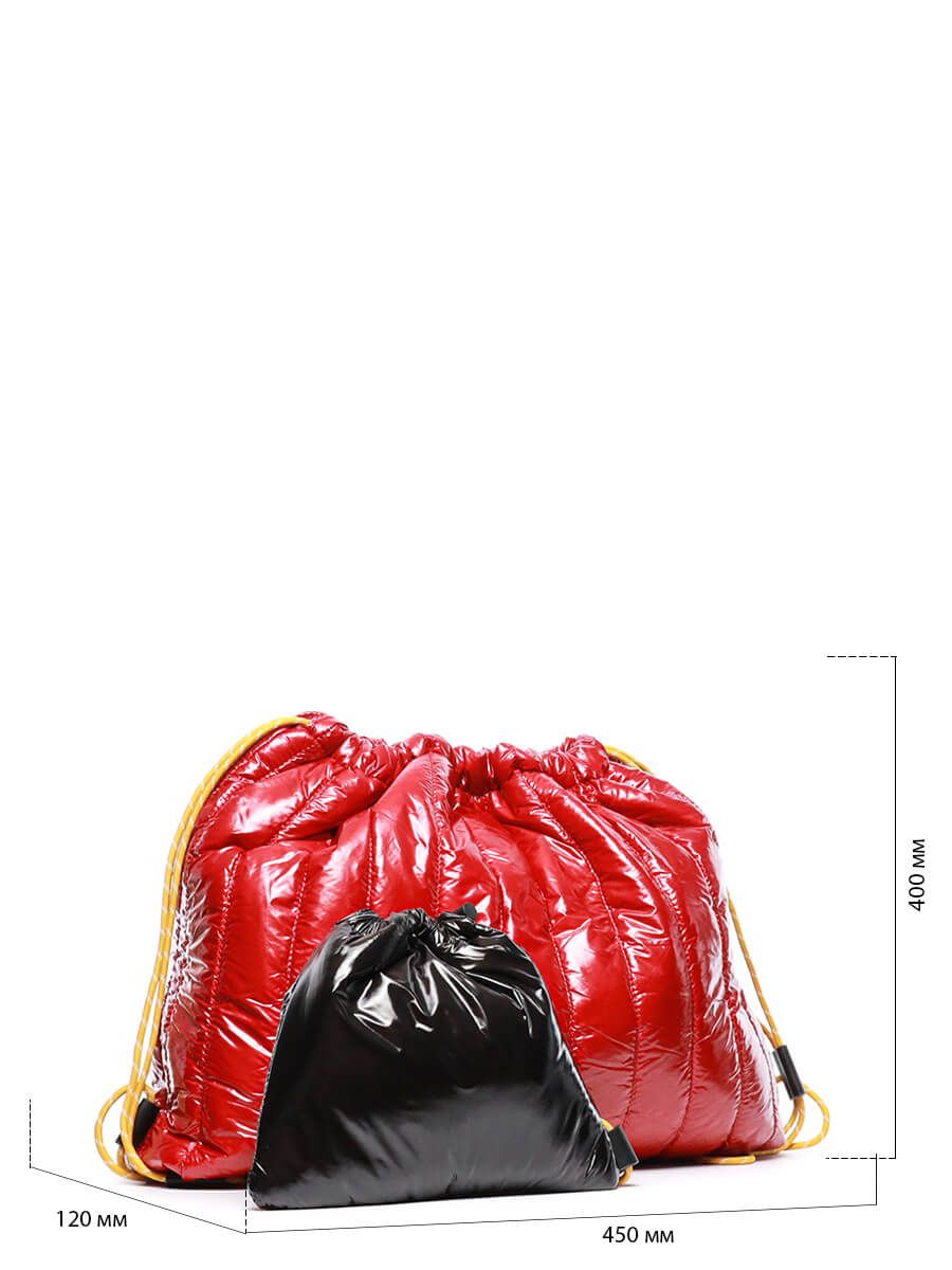 SU0081 Рюкзак женский красный+текстиль