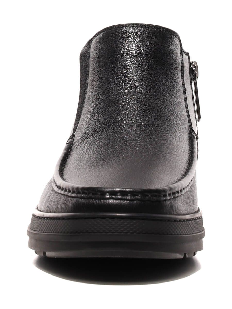 M80151 Ботинки мужской черный+натуральная кожа