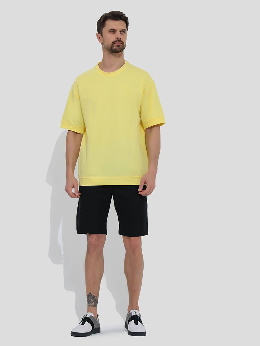 TOM85164-27 Комплект спортивный мужской желтый+80% хлопок, 20% полиэстер