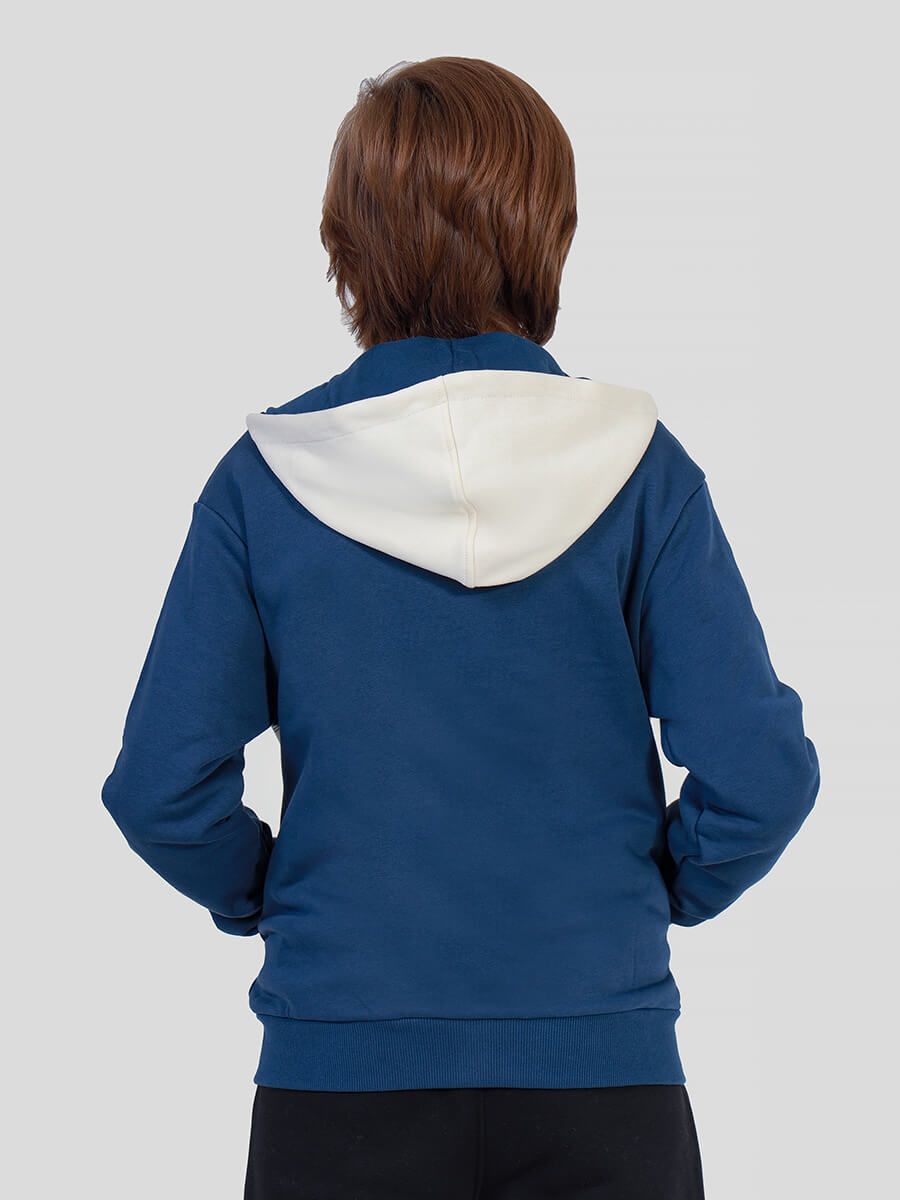 DS6475-05 Куртка спортивная для мальчиков синий+88% хлопок, 12% полиэстер
