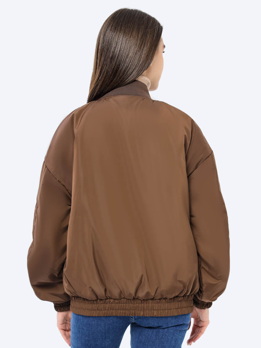 EF202-04 Куртка женский коричневый+100% полиэстер