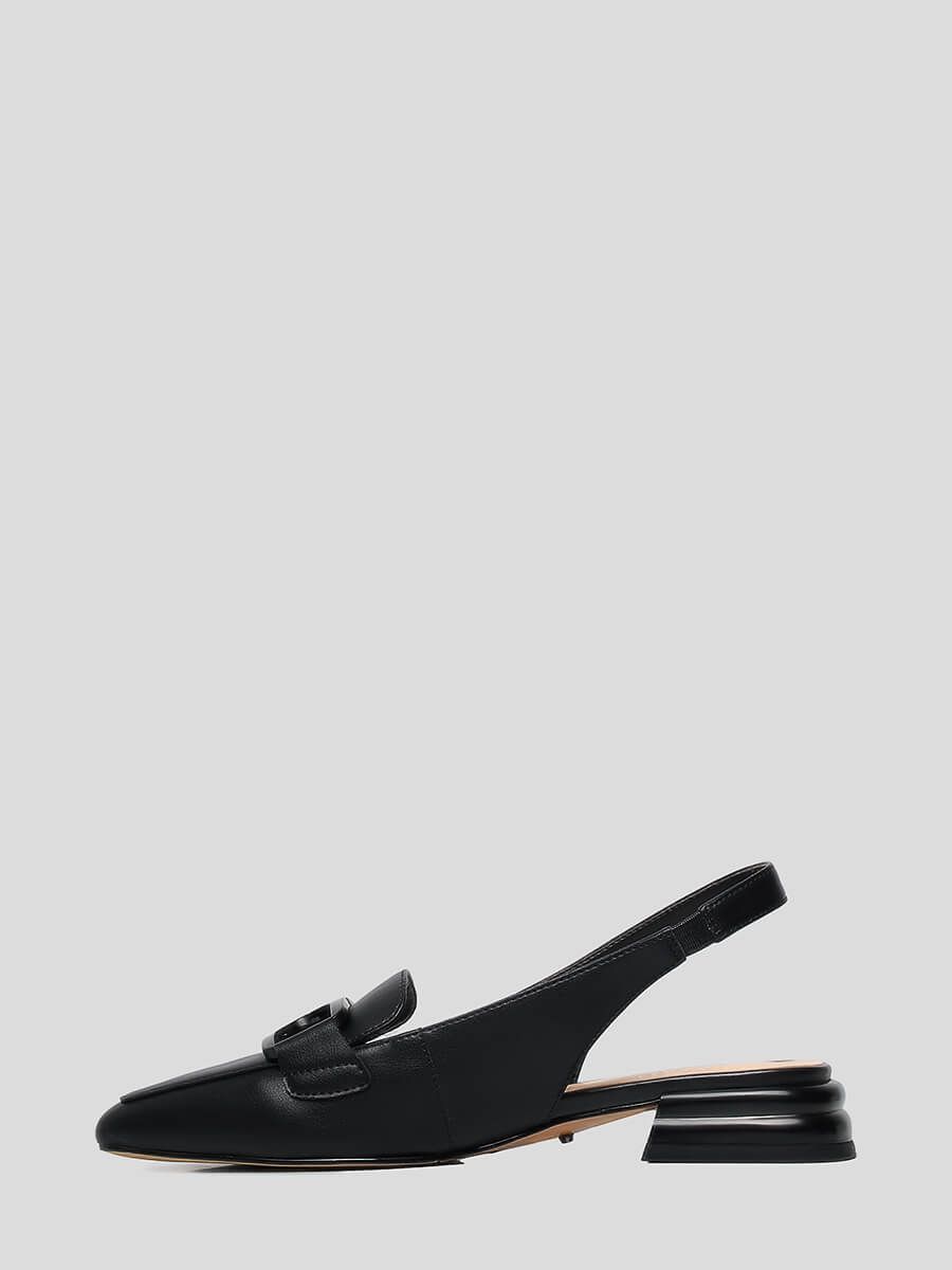 1846811 Туфли летние женский черный+натуральная кожа/полимерные материалы