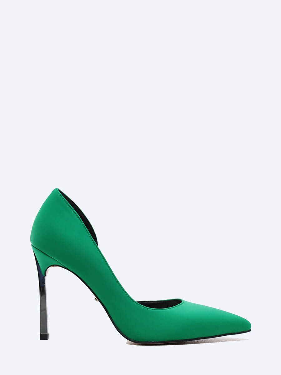 2390129 Туфли женский зеленый+текстиль