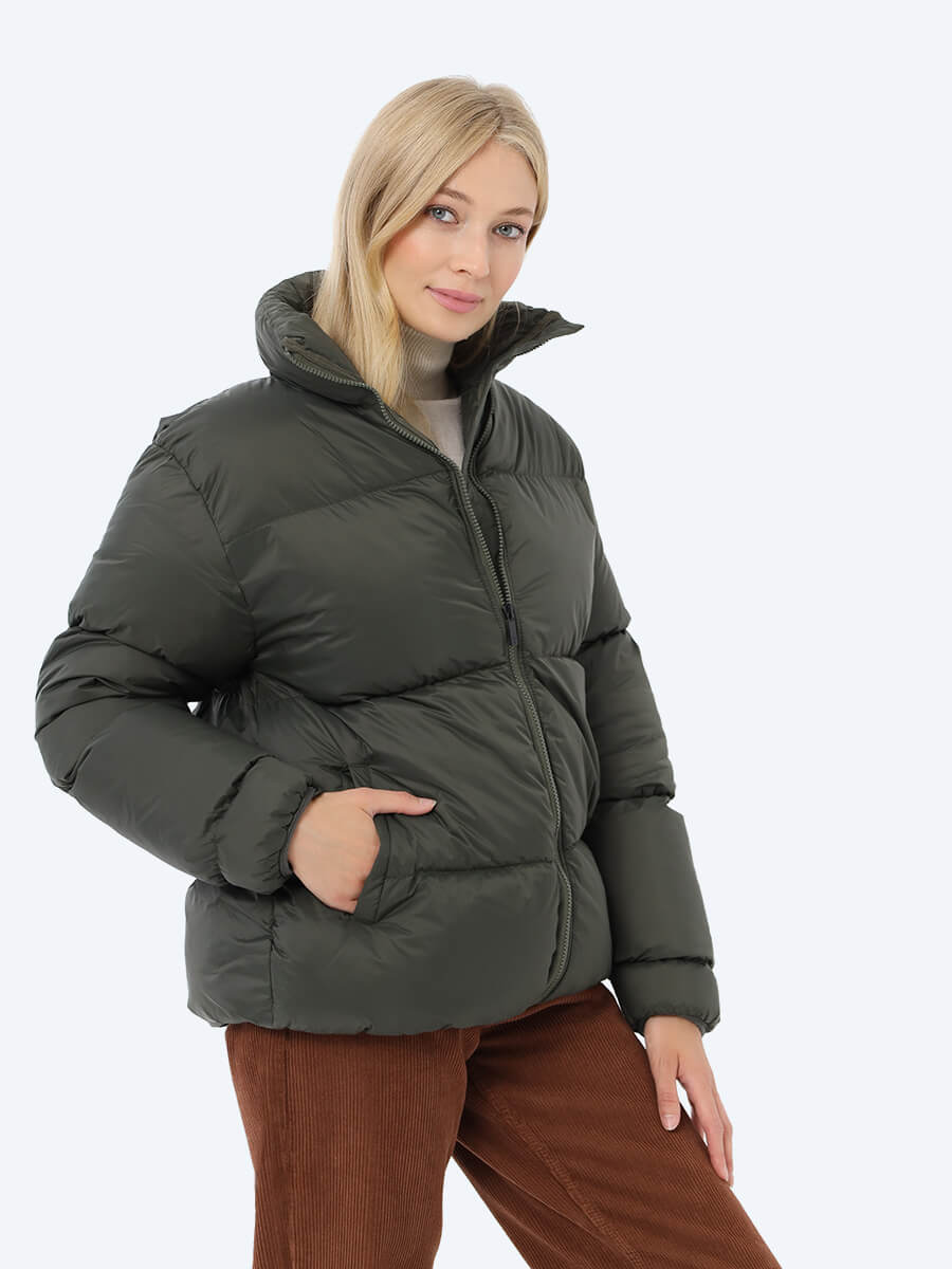 EF020-18 Куртка женский хаки+100% полиэстер