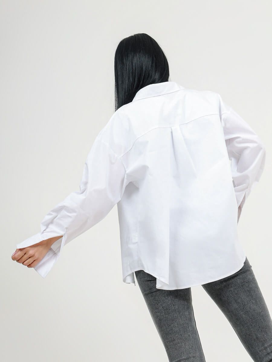 SHV32-1 Рубашка женская (ONE SIZE, 42-46) белый+100% хлопок