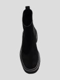 1820504M Ботинки женский черный+натуральный спилок