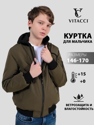 JAC315-18 Куртка для мальчиков хаки+100% полиэстер