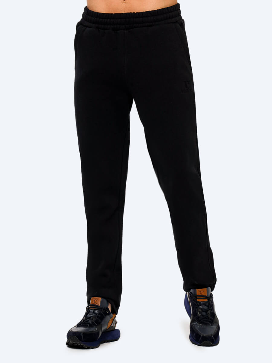TO88143-01 Комплект (джемпер спортивный+брюки спортивные) мужской черный+70% хлопок, 30% полиэстер