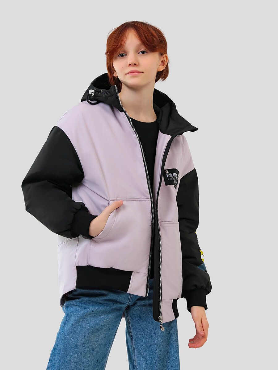 JAC233-27 Куртка для девочек розовый+100% полиэстер