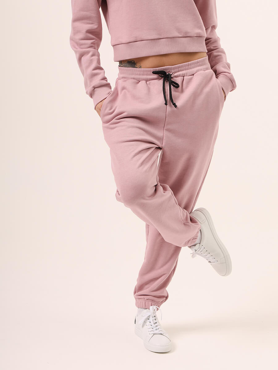 SP8405-5 Костюм спортивный (джемпер+брюки) женский розовый+65% хлопок, 35% полиэстер